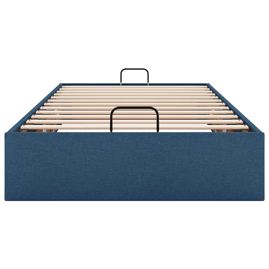 Bedframe zonder matras 100x200 cm stof blauw