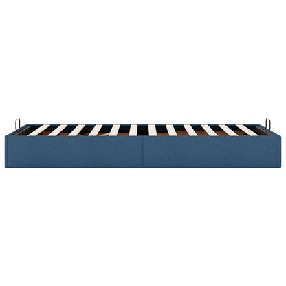 Bedframe zonder matras 100x200 cm stof blauw