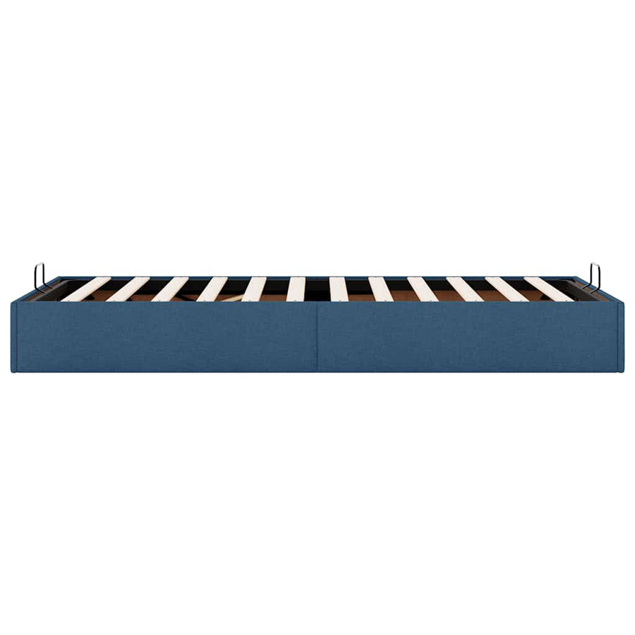 Bedframe zonder matras 100x200 cm stof blauw