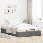 Bed frame without mattress 120x190 cm fabric dark grey