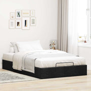 Bed frame without mattress 120x190 cm black fabric