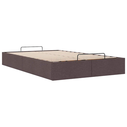 Bedframe zonder matras 120x190 cm stof donkerbruin