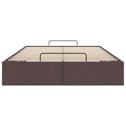 Bedframe zonder matras 120x190 cm stof donkerbruin