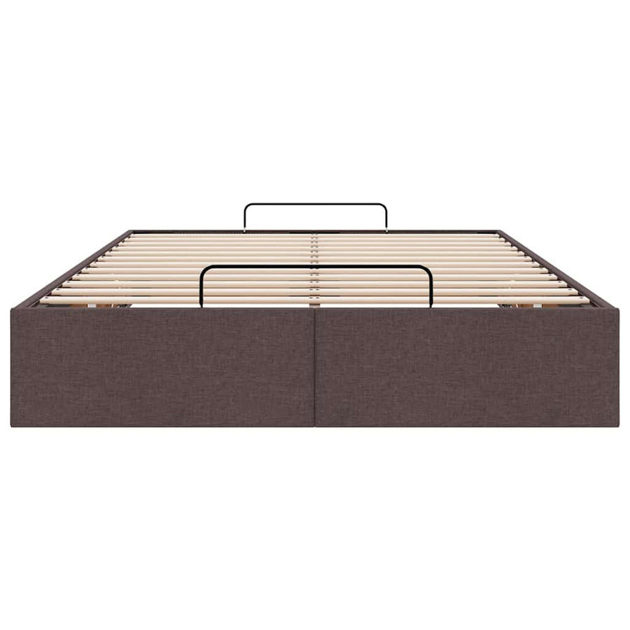 Bedframe zonder matras 120x190 cm stof donkerbruin