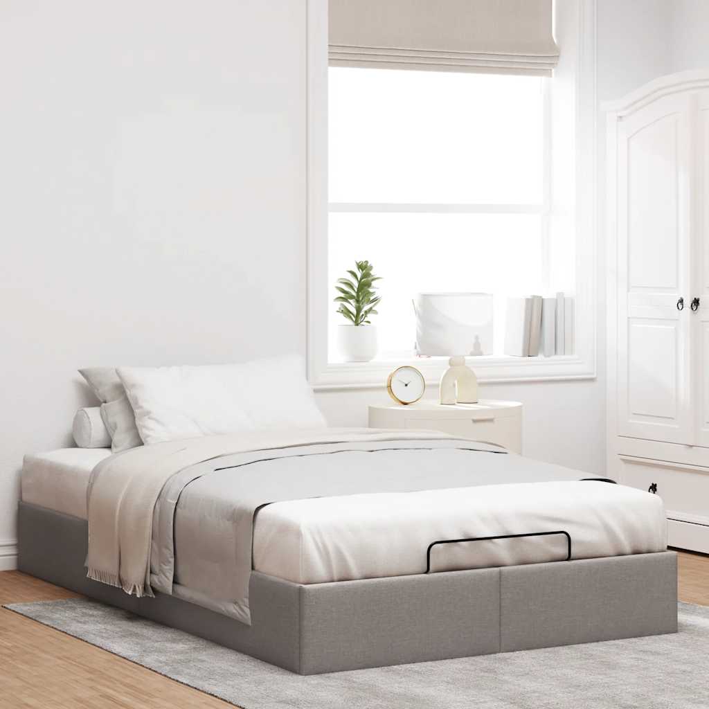 Bedframe zonder matras 120x190 cm stof taupe