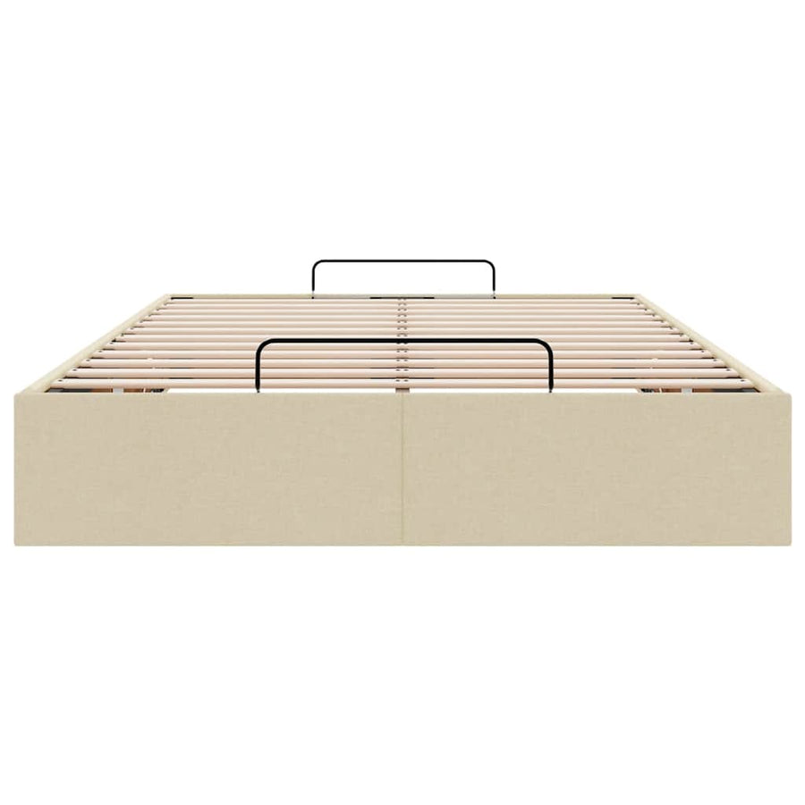 Bedframe zonder matras 120x190 cm stof crèmekleurig