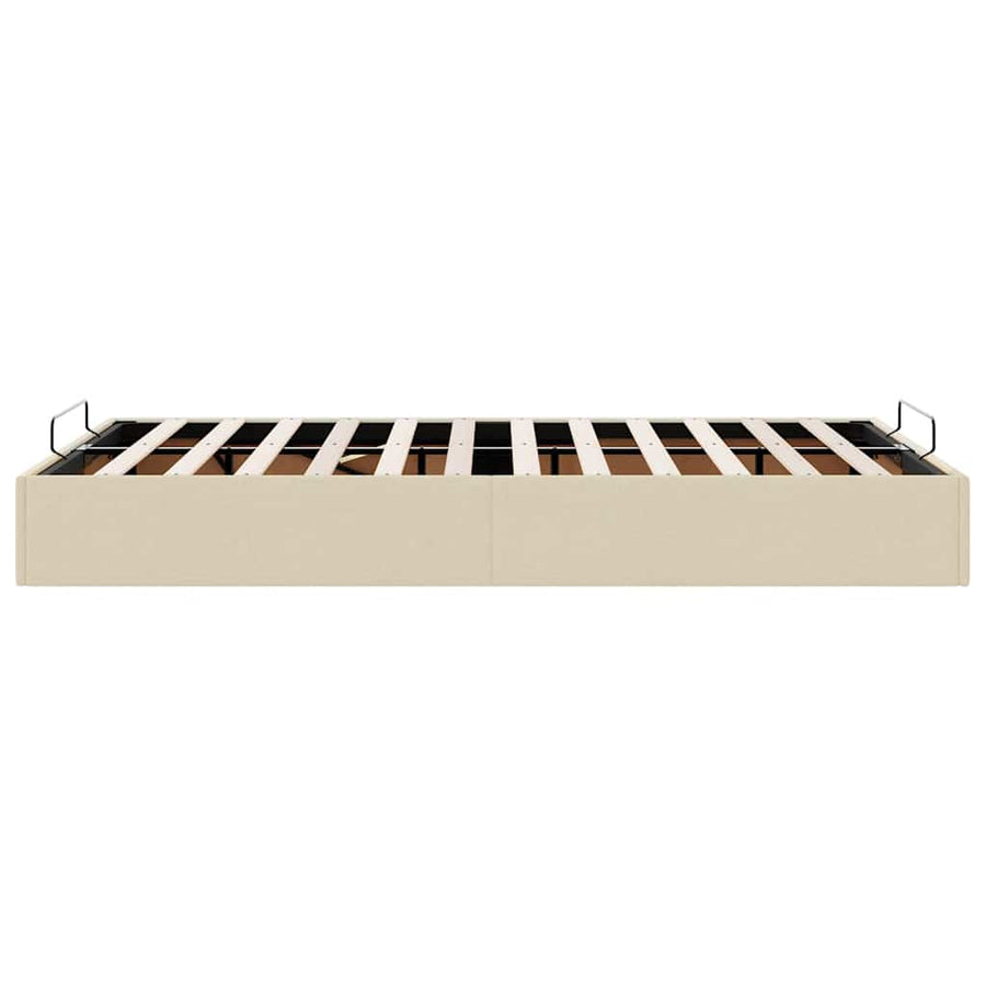 Bedframe zonder matras 120x190 cm stof crèmekleurig