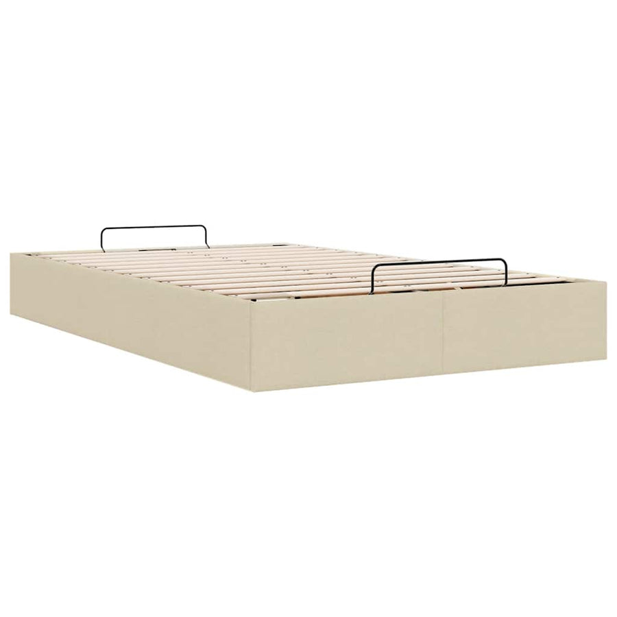 Bedframe zonder matras 120x190 cm stof crèmekleurig