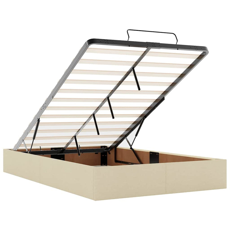 Bedframe zonder matras 120x190 cm stof crèmekleurig