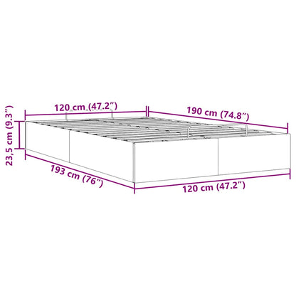 Bedframe zonder matras 120x190 cm stof crèmekleurig