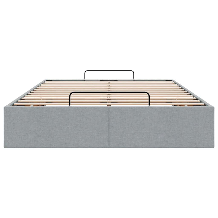 Bedframe zonder matras 120x200 cm stof lichtgrijs