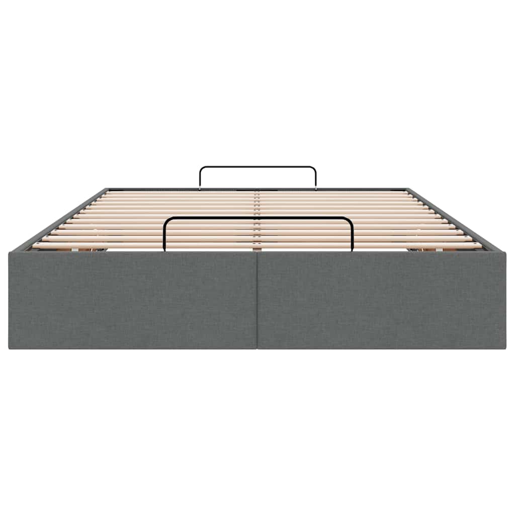 Bedframe zonder matras 120x200 cm stof donkergrijs