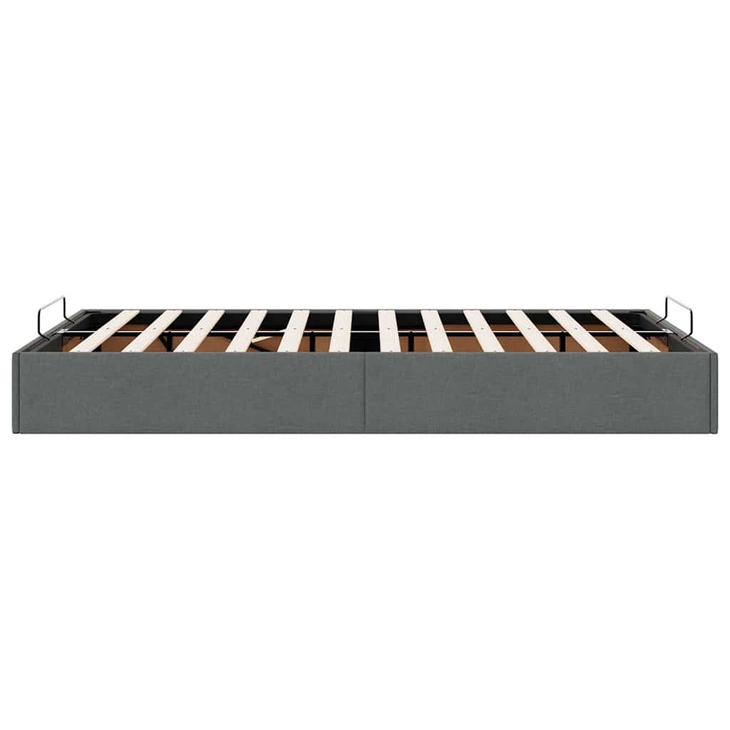 Bedframe zonder matras 120x200 cm stof donkergrijs