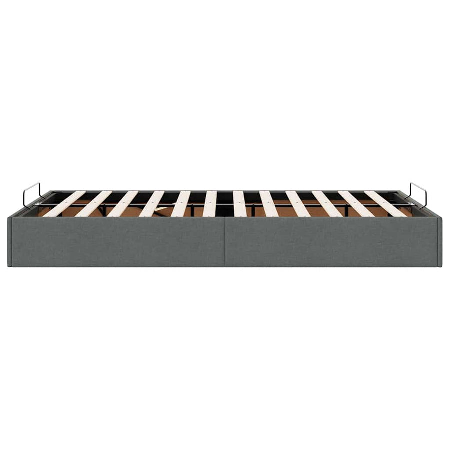 Bedframe zonder matras 120x200 cm stof donkergrijs