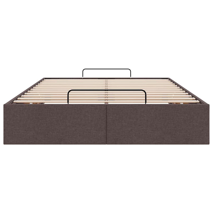 Bedframe zonder matras 120x200 cm stof donkerbruin