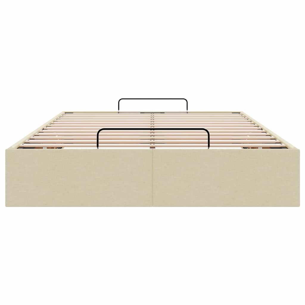 Bedframe zonder matras 120x200 cm stof crèmekleurig