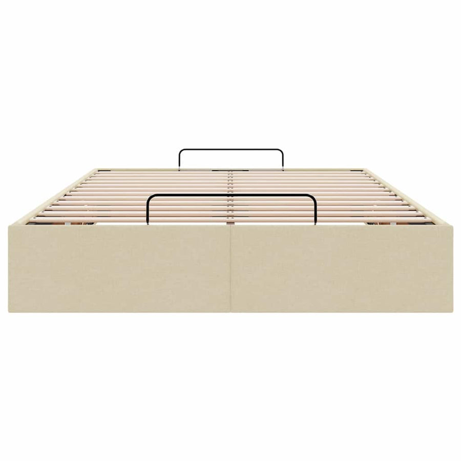 Bedframe zonder matras 120x200 cm stof crèmekleurig