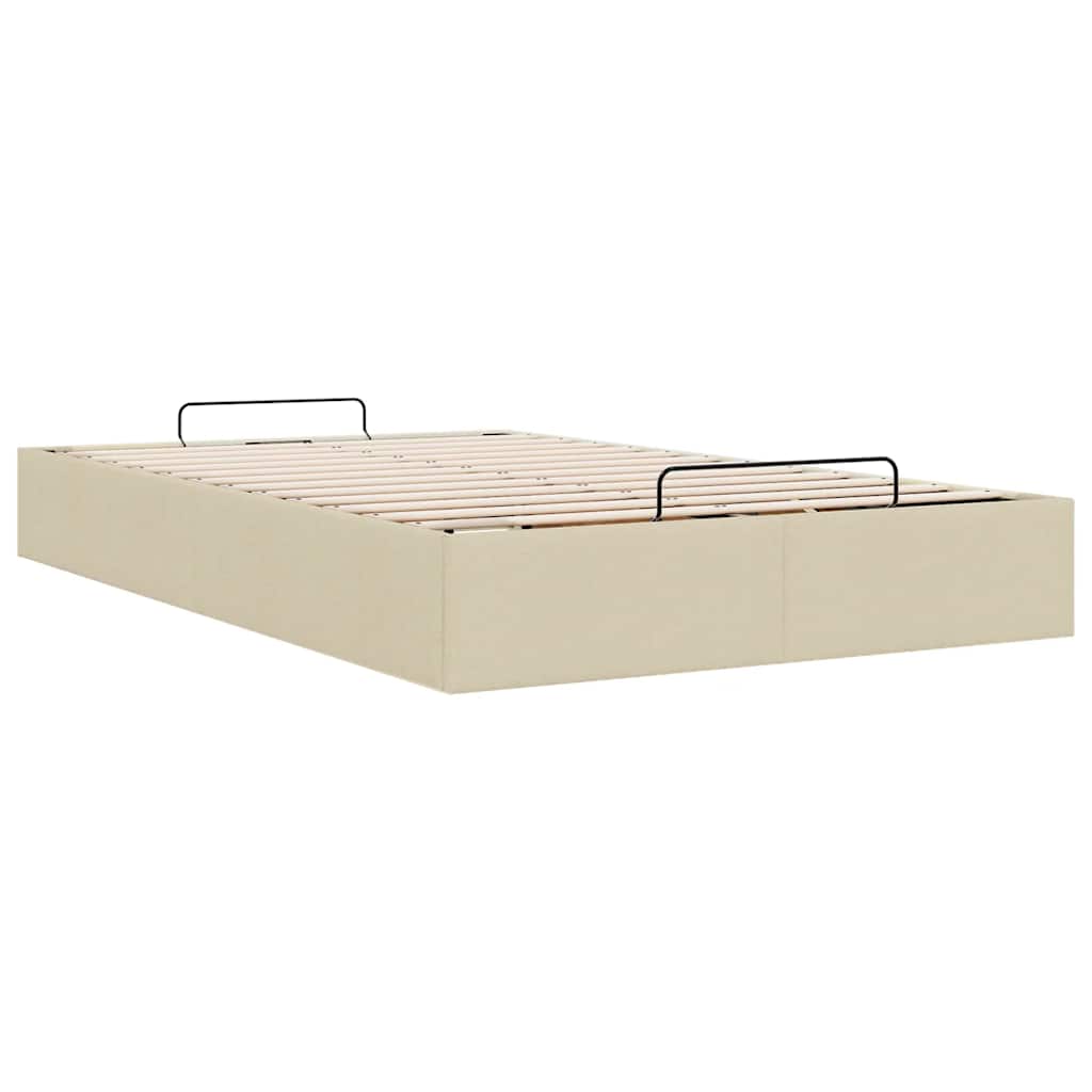 Bedframe zonder matras 120x200 cm stof crèmekleurig