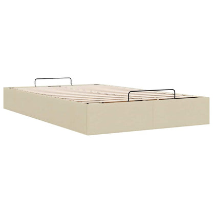 Bedframe zonder matras 120x200 cm stof crèmekleurig