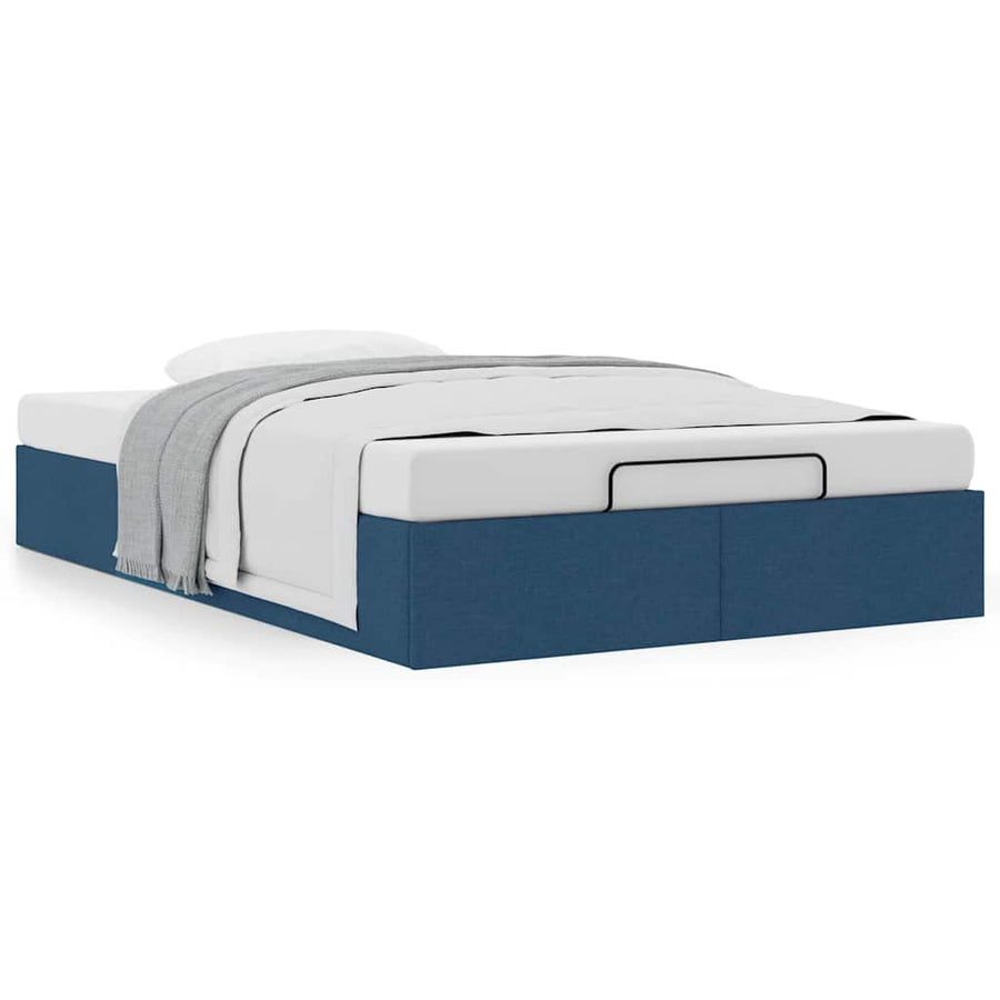 Bedframe zonder matras 120x200 cm stof blauw