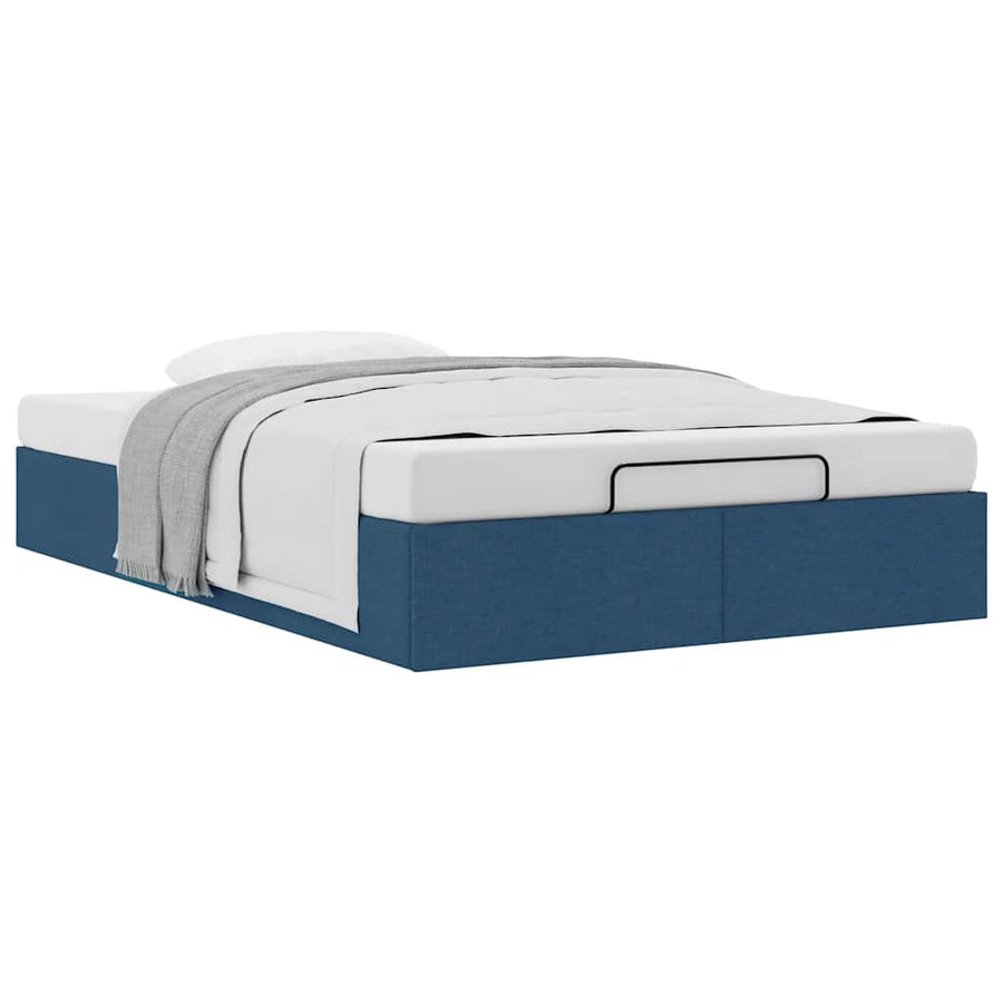 Bedframe zonder matras 120x200 cm stof blauw