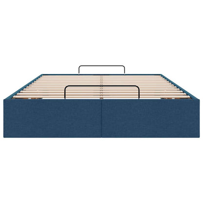 Bedframe zonder matras 120x200 cm stof blauw