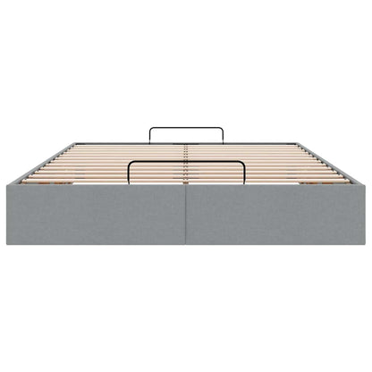 Bedframe zonder matras 140x190 cm stof lichtgrijs