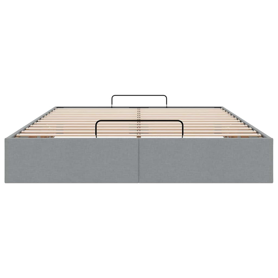 Bedframe zonder matras 140x190 cm stof lichtgrijs