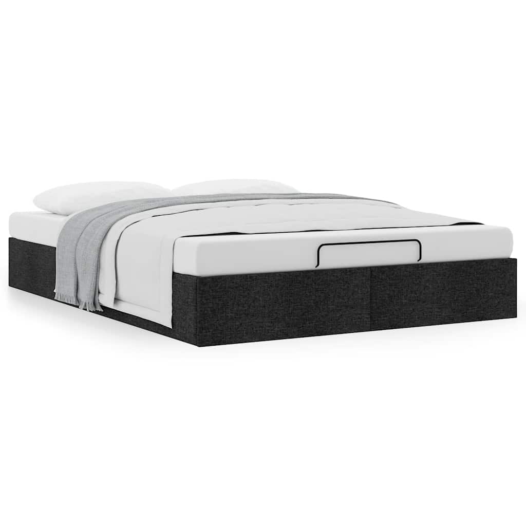 Bedframe zonder matras 140x190 cm stof zwart