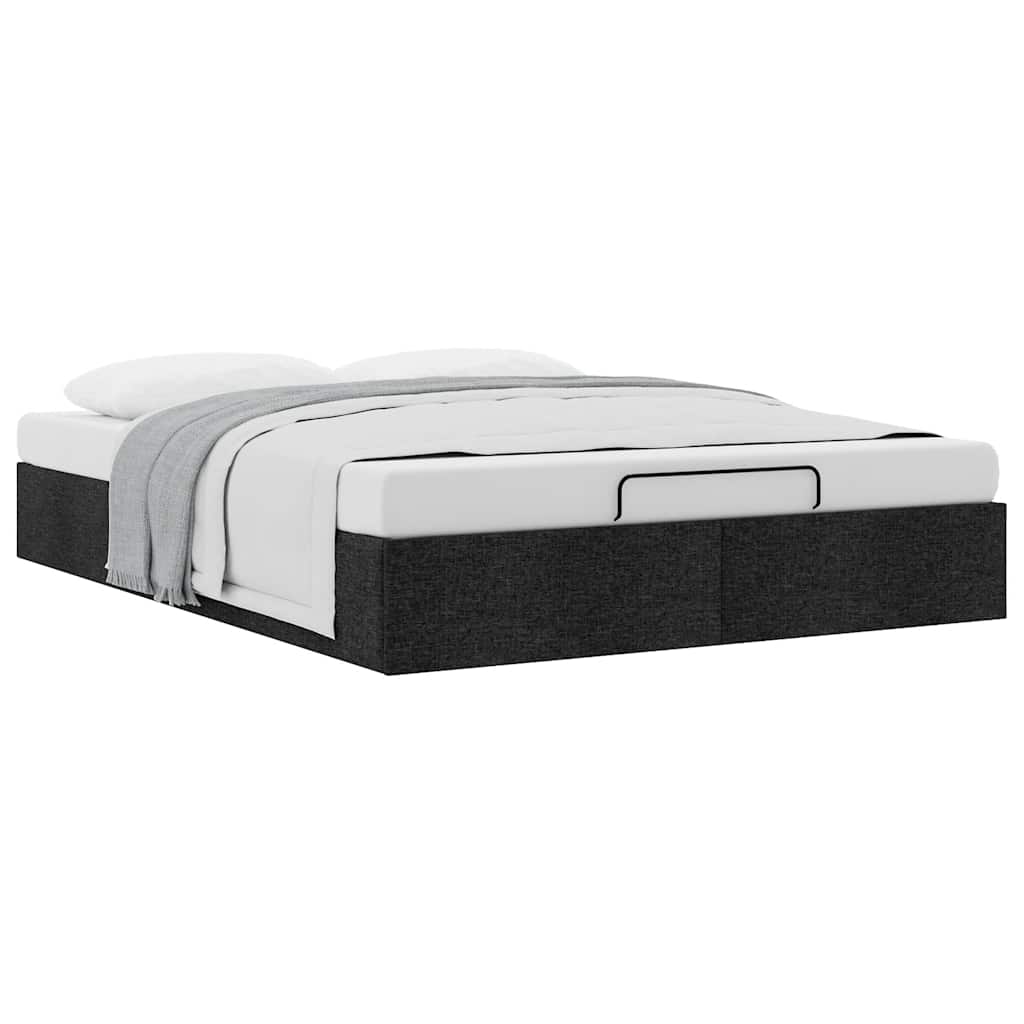 Bedframe zonder matras 140x190 cm stof zwart