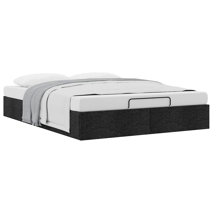 Bedframe zonder matras 140x190 cm stof zwart