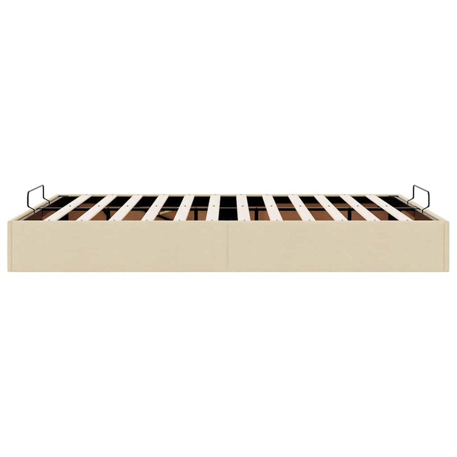 Bedframe zonder matras 140x190 cm stof crèmekleurig