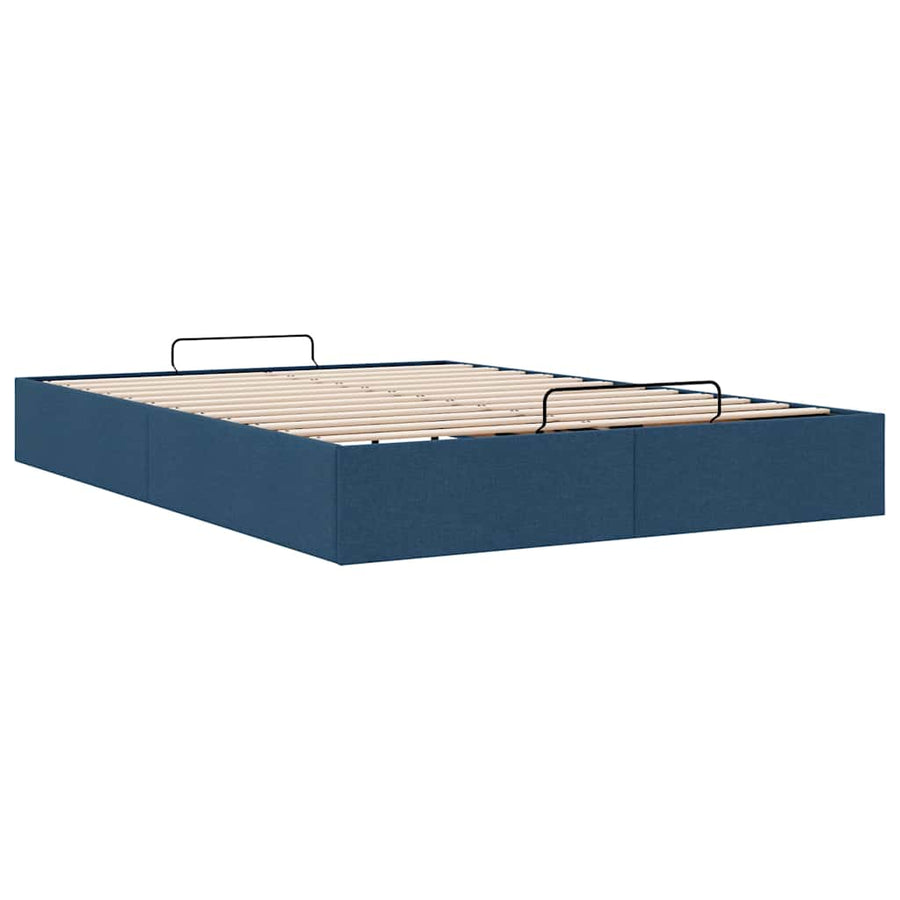 Bedframe zonder matras 140x190 cm stof blauw
