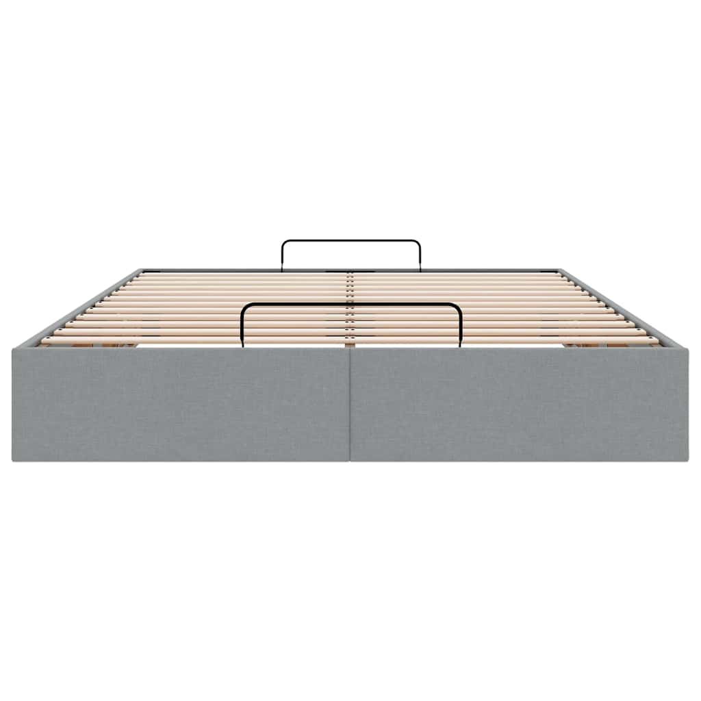 Bedframe zonder matras 140x200 cm stof lichtgrijs