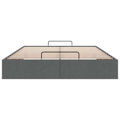 Bedframe zonder matras 140x200 cm stof donkergrijs