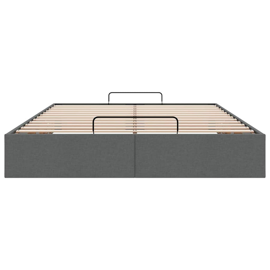 Bedframe zonder matras 140x200 cm stof donkergrijs