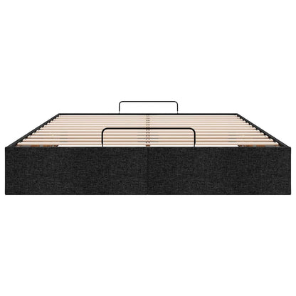 Bedframe zonder matras 140x200 cm stof zwart