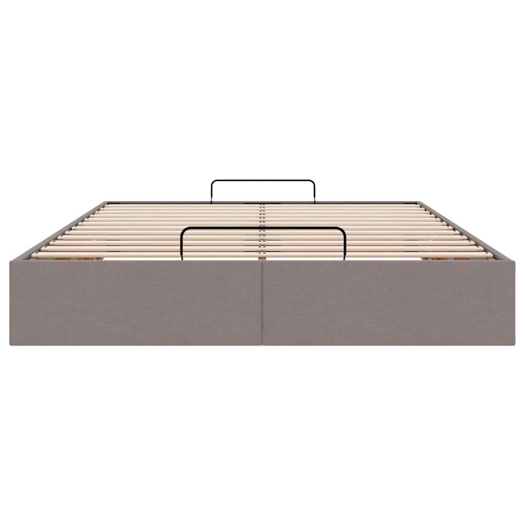 Bedframe zonder matras 140x200 cm stof taupe