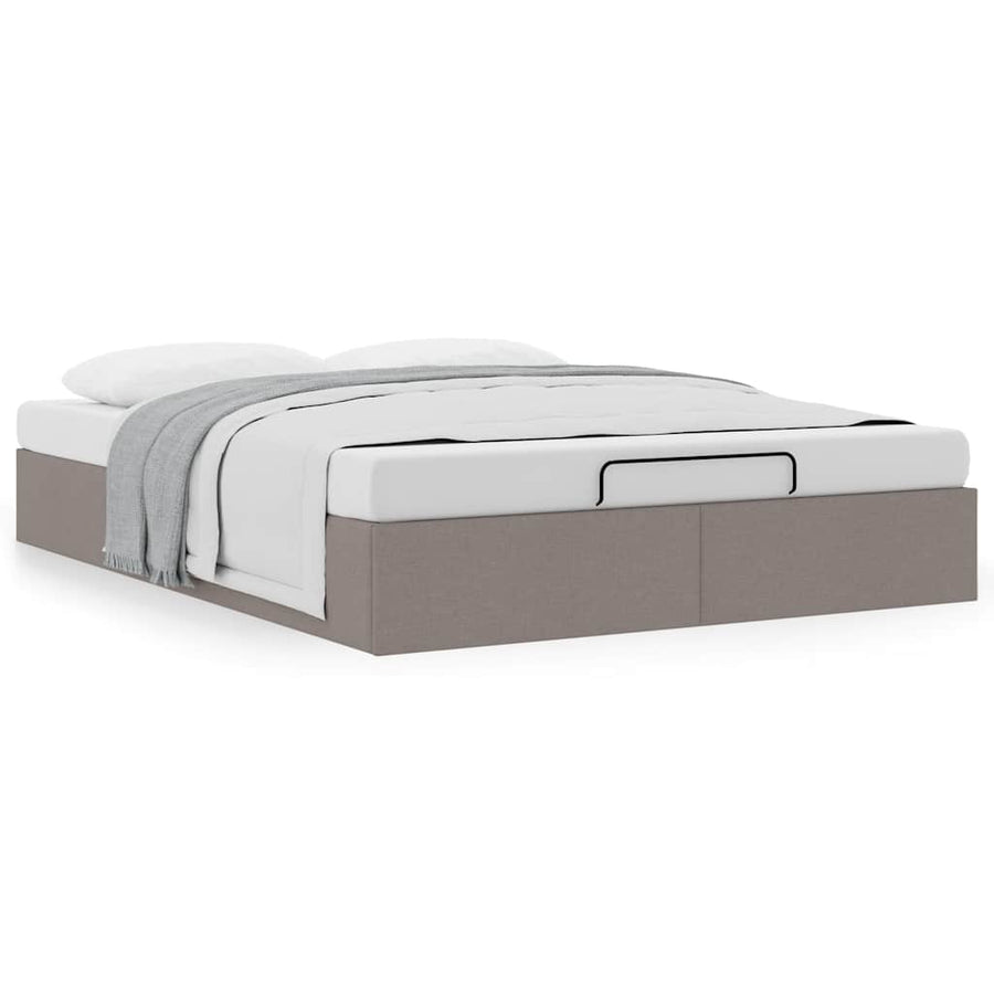 Bedframe zonder matras 140x200 cm stof crèmekleurig