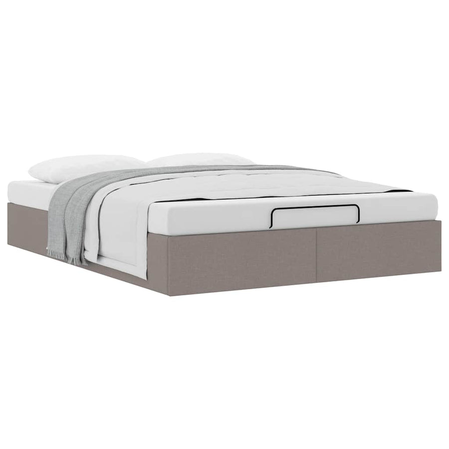 Bedframe zonder matras 140x200 cm stof crèmekleurig