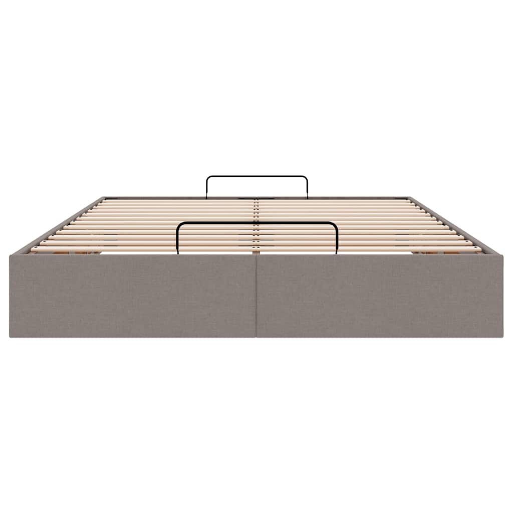 Bedframe zonder matras 140x200 cm stof crèmekleurig