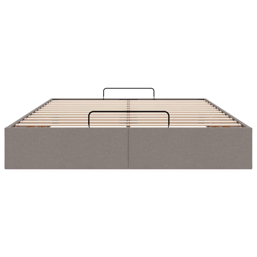 Bedframe zonder matras 140x200 cm stof crèmekleurig