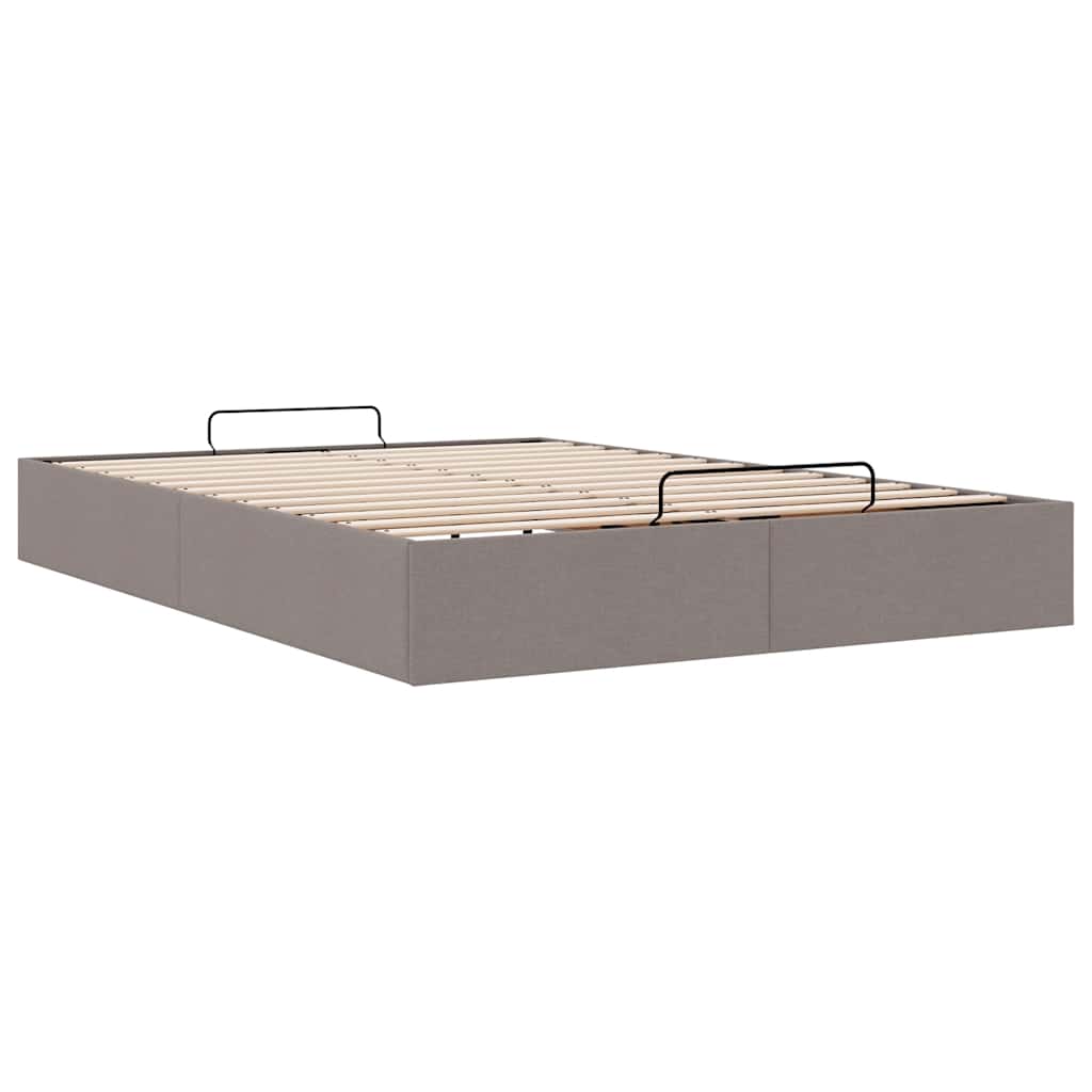 Bedframe zonder matras 140x200 cm stof crèmekleurig