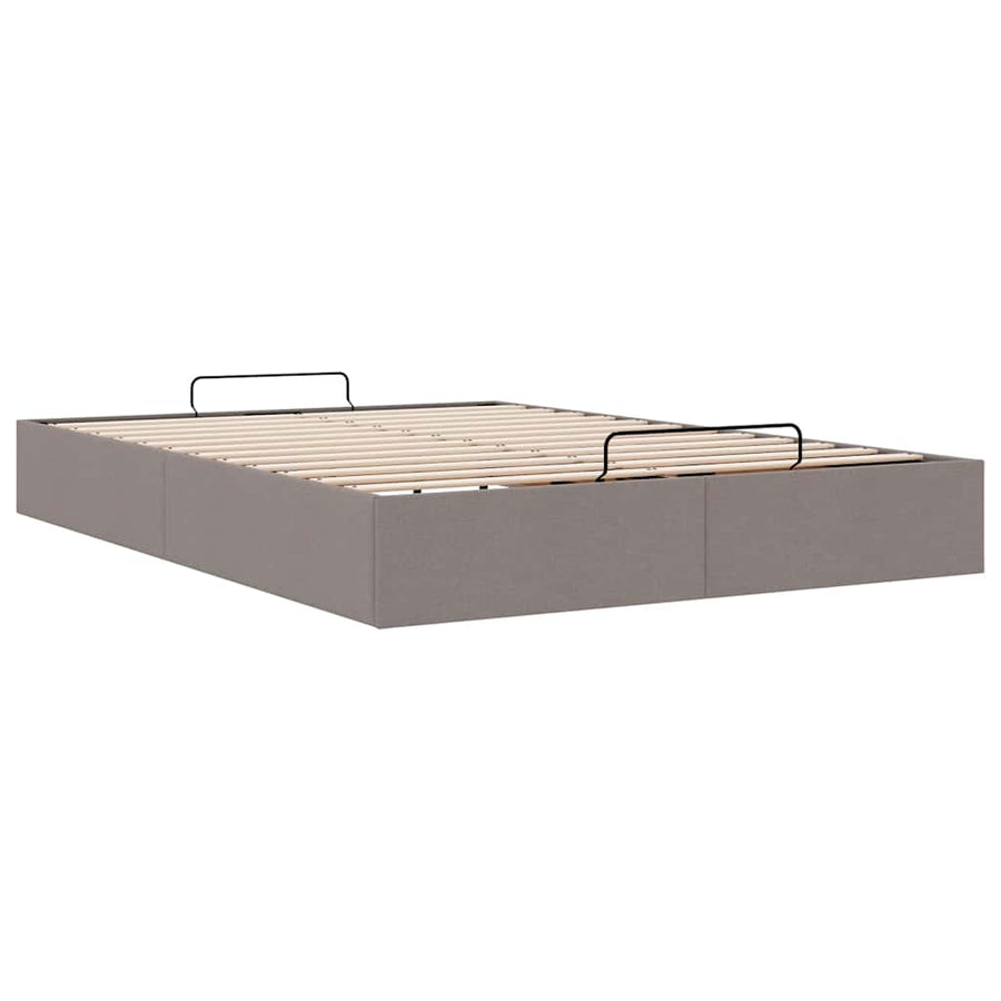 Bedframe zonder matras 140x200 cm stof crèmekleurig