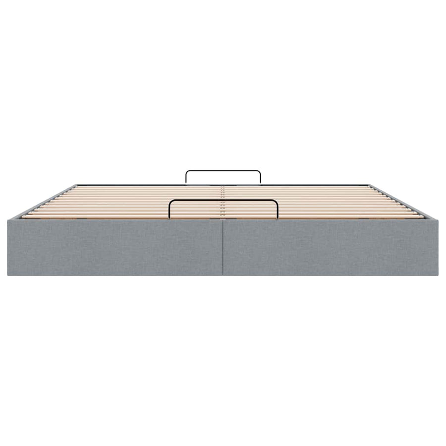 Bedframe zonder matras 160x200 cm stof lichtgrijs