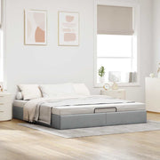 Bedframe 160x200 cm stof lichtgrijs