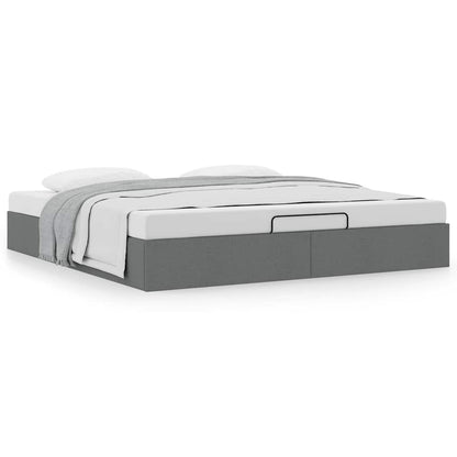 Bedframe zonder matras 160x200 cm stof donkergrijs