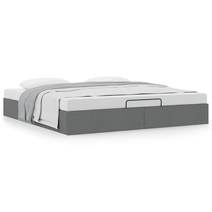 Bedframe zonder matras 160x200 cm stof donkergrijs
