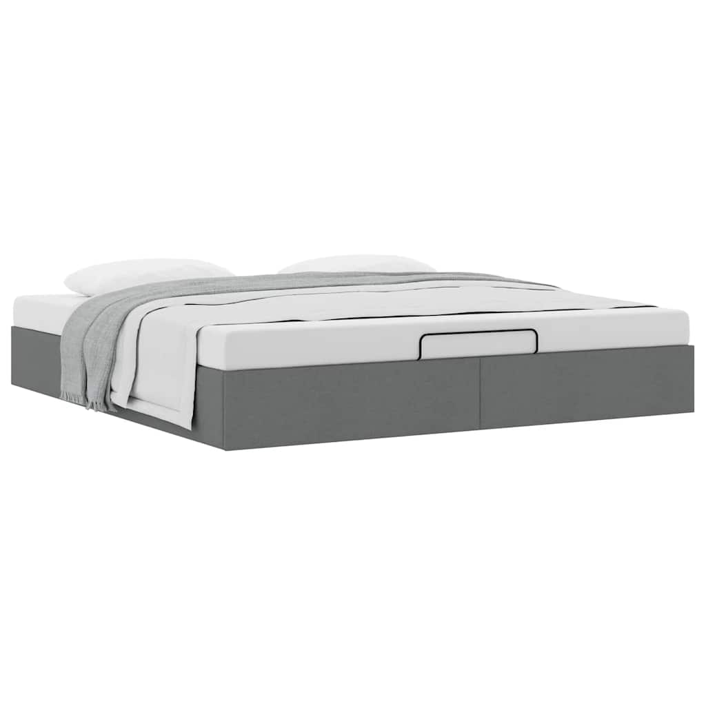 Bedframe zonder matras 160x200 cm stof donkergrijs