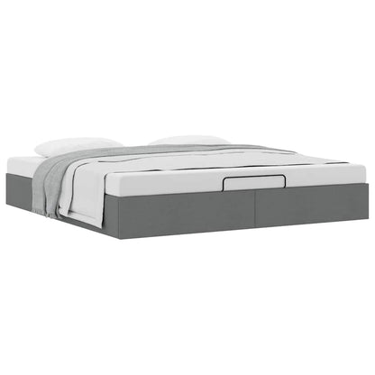 Bedframe zonder matras 160x200 cm stof donkergrijs